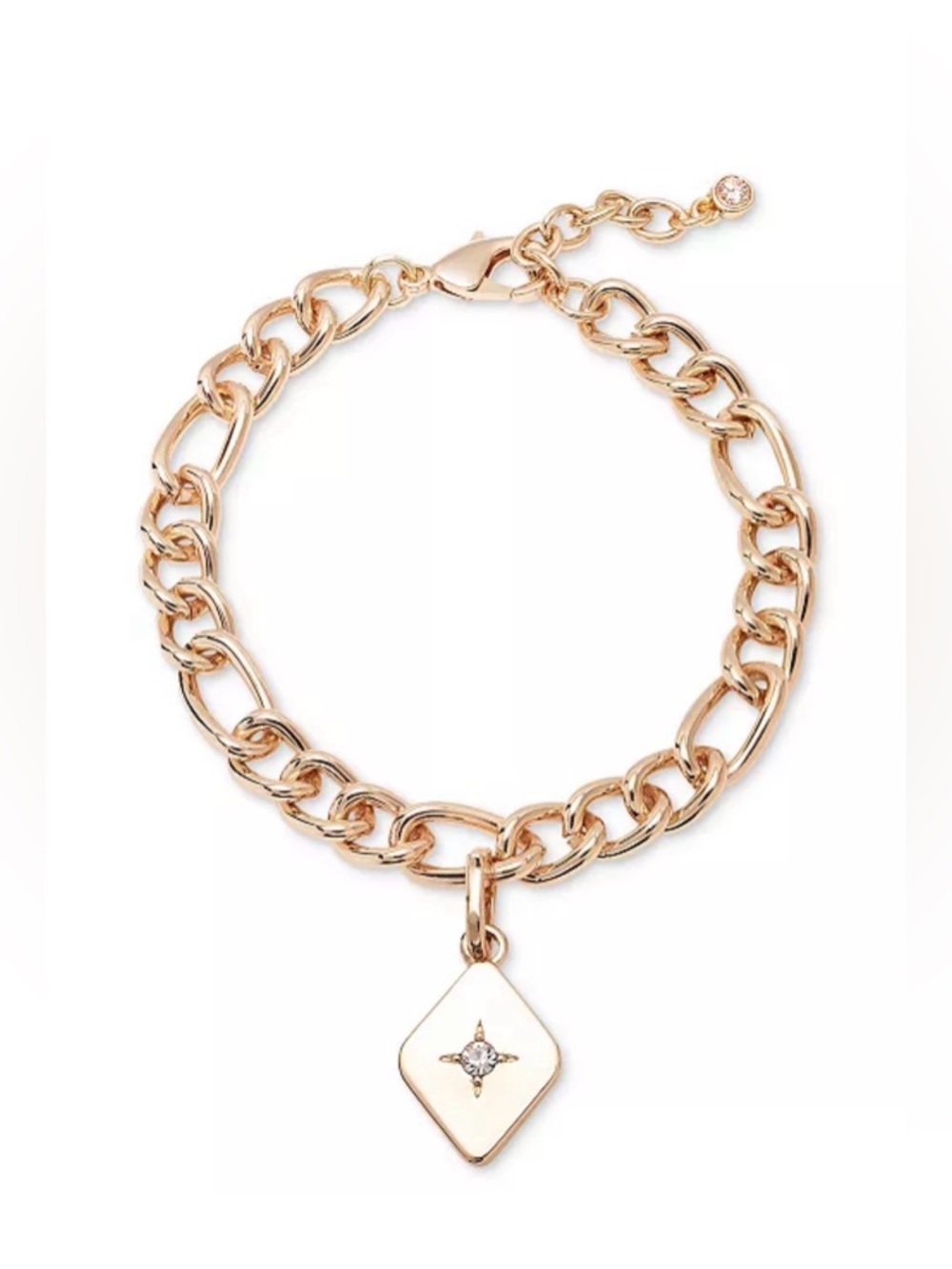 ON 34th Gold Charm Bracelet | Pendant | Adjustable | Trendy Minimalist Jewelry